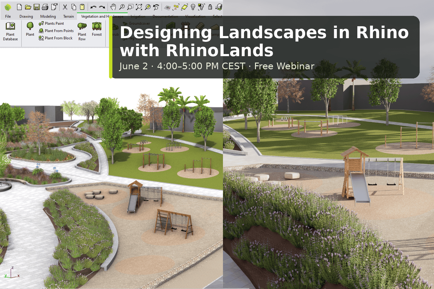 Landscape design advanced solution - RhinoLands